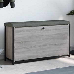 Pantofar VIDAXL, cu sertar rabatabil, 102x32x56 cm, gri sonoma