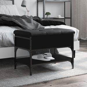 Pantofar VIDAXL, lemn prelucrat, 62x42x45 cm, negru