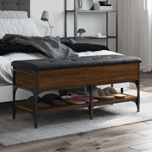 Pantofar VIDAXL, lemn prelucrat, 102x42x45 cm, stejar maro