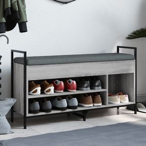 Pantofar VIDAXL, lemn prelucrat, 105.5x32x57.5 cm, gri sonoma