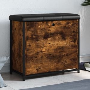 Pantofar VIDAXL, cu sertar rabatabil, 62x32x56 cm, stejar fumuriu