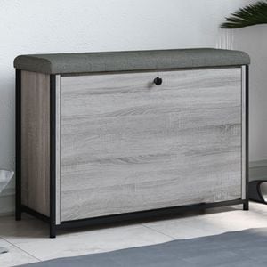 Pantofar VIDAXL, cu sertar rabatabil, 82x32x56 cm, gri sonoma