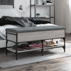 Pantofar VIDAXL, lemn prelucrat, 102x42x45 cm, gri sonoma