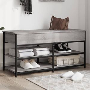Pantofar VIDAXL, lemn prelucrat, 100x42.5x50 cm, gri sonoma