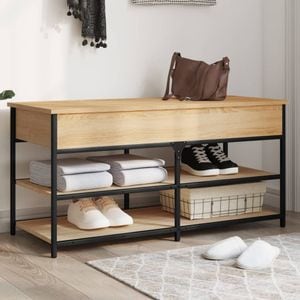 Pantofar VIDAXL, lemn prelucrat, 100x42.5x50 cm, stejar sonoma