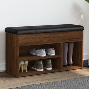 Pantofar VIDAXL, lemn prelucrat, 82x32x45.5 cm, stejar maro