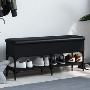 Pantofar VIDAXL, lemn prelucrat, 102x32x45 cm, negru