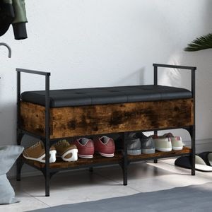 Pantofar VIDAXL, lemn prelucrat, 85.5x42x57.5 cm, stejar fumuriu