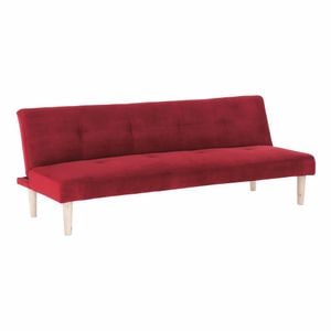 Canapea DacEnergy, extensibila, design simplu, 3 locuri, sezut din burete, 178 x 68 x 66 cm, rosu bordo