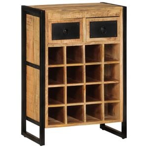 Raft vin VIDAXL, pentru 16 sticle, lemn, 55 x 35 x 81 cm, maro