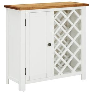 Raft vin VIDAXL, pentru 11 sticle, lemn, 80 x 32 x 80 cm, maro