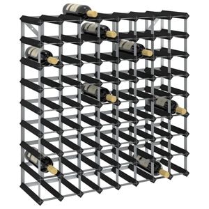 Raft vin VIDAXL, pentru 72 sticle, lemn, 81 x 22 x 81 cm, negru