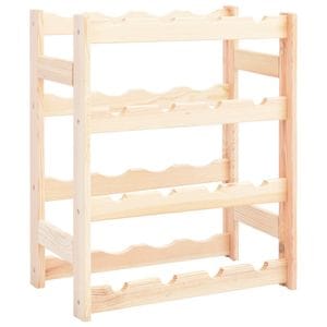 Raft vin VIDAXL, pentru 16 sticle, lemn, 43 x 25 x 54 cm, bej