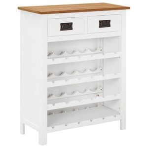 Raft vin VIDAXL, pentru 24 sticle, lemn, 72 x 9 x 90 cm, maro