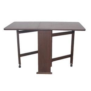 Masa plianta DRIMUS Practic, PAL Melaminat cu elemente de lemn masiv, 120x74x75 cm, Wenge