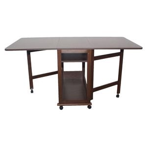 Masa plianta DRIMUS Util, PAL melaminat, schelet din lemn masiv, 10 persoane, 160x96x80 cm, wenge