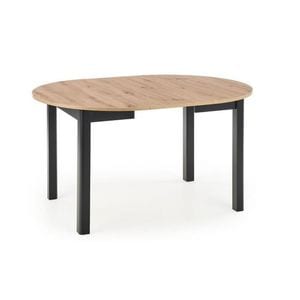 Masa extensibilia DRIMUS HM Ringo, structura MDF, 76x102x102/142 cm, stejar/negru