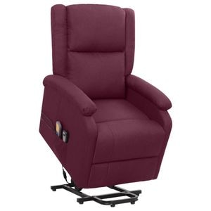 Fotoliu de masaj VIDAXL, cu ridicare, material textil, violet