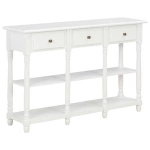 Masa consola VIDAXL, lemn prelucrat, 110 x 30 x 76 cm, alb