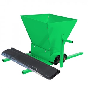Zdrobitor de struguri manual, 180 kg/h + set 25 saci de struguri, 25L, verde