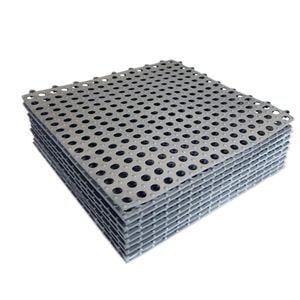 Set 10 covoare antiderapante pentru baie PROCART, tip puzzle, 30x30 cm, grosime 2 mm