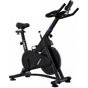 Bicicleta Spinning Magnetica GO4FIT Model GF210, Volanta 10kg, Rezistenta Ajustabila, Greutate Utilizator 130kg, Bluetooth, Aplicatii, Distanta, Viteza, Calorii, Timp, Puls