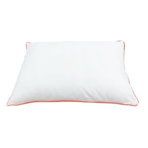 Perna DacEnergy, bumbac, umplutura hipoalergenica, lavabila la 40  C, duritate medie, snur pe margine, alba, 50 x 70 cm