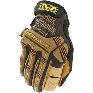 Manusi tactice Mechanix Wear M-Pact Leather, marimea L, maro