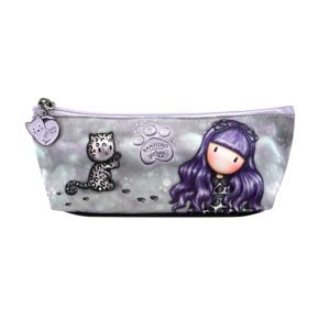 Portfard accesorii, Gorjuss, Smitten Kitten, 22.3x8.8 x5.7 cm, Negru/Gri