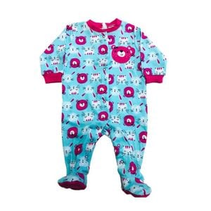 Salopeta bebe Pekkle z18, cu imprimeu ursuleti si iepurasi, 7.25-8.50 Kg / 68.5  73.6 cm, 6-9 luni