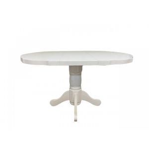 Masa extensibila living DRIMUS SB Fan, structura lemn masiv, blat MDF, 74x99x100/133.5 cm, alba