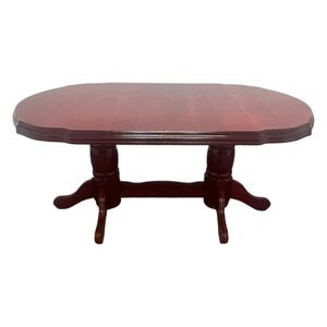 Masa extensibila living DRIMUS SB Nork, structura lemn masiv, blat MDF, 74x90x160/200 cm, mahon
