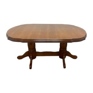 Masa extensibila living DRIMUS SB Nork, structura lemn masiv, blat MDF, 74x90x160/200 cm, nuc
