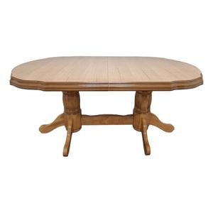 Masa extensibila living DRIMUS SB Nork, structura lemn masiv, blat MDF, 74x90x160/200 cm, stejar natur