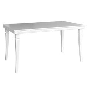 Masa living extensibila DRIMUS VM, PAL melaminat, 203 x 90 x 82 cm, alb antichizat