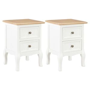Noptiera VIDAXL, 2 buc., MDF, 35x30x49 cm, alb