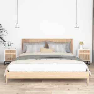 Dulapuri Noptiera VIDAXL, 2 buc., lemn prelucrat, 40x30x55.5 cm, alb