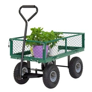 Carucior gradina laterale rabatabile PROCART, sarcina maxima 250 kg, cadru metalic, husa textil