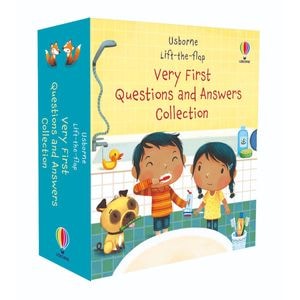 Set carti Usborne, Very First Questions and Answers, Set 4 carticele, Cu flap-uri ridicate, 4 ani+