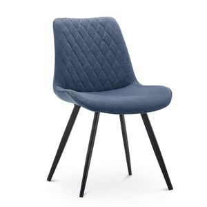 Scaun de bucatarie Zoe, 2 buc, 52 x 48 x 84 cm, albastru otel