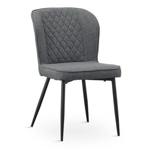 Scaun de bucatarie Leo, 2 buc, 57 x 52 x 88 cm, gri