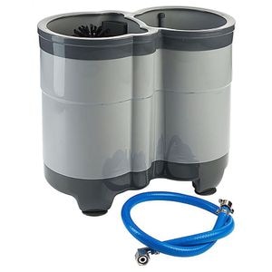 Spalator manual pentru pahare, cu 2 cuve