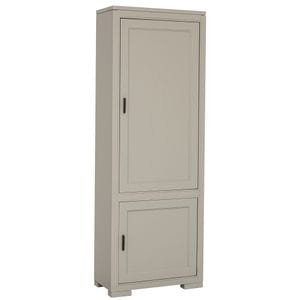 Dulap inalt cu 2 usi "Pure", culoare gri P013, vopsit, 100% lemn masiv, 70x35x197 cm