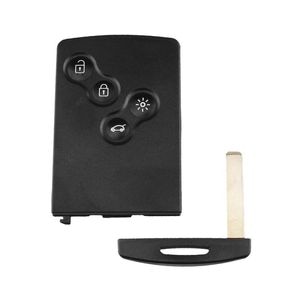 Carcasa cheie auto Techstar, pentru Renault Megane, Scenic, Fluence, cu 4 butoane, negru