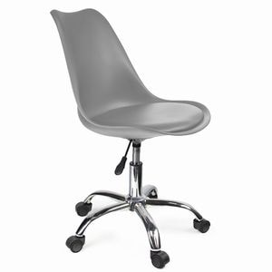 Scaun AZAY DESIGN Iger, piele ecologica, gri