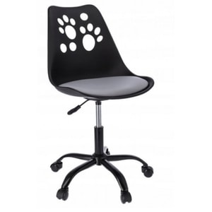 Scaun pivotant Azay Design, piele ecologica, negru