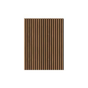 Panou acustic cu riflaj MDF, Castan,  600 x 600 x 21 mm,4buc/set