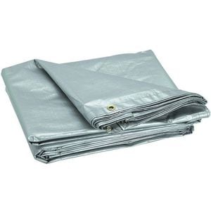Prelata impermeabila rezistenta UV, 2x3 metri, 150 g/mp, inele de prindere, argintiu, DSH, 104176