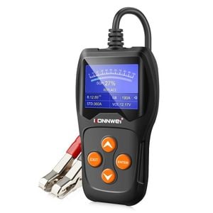 Tester profesional pentru baterii auto Konnwei KW600, 12V/24V, 2.4 inch, 100-2000 CCA, 220AH, 