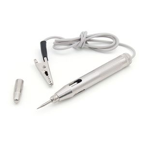 Creion de testare a tensiunii auto Techstar D0086-Y, DC 6V/12V/24V, 115x10 mm, pentru masini, barcci, motociclete si motoare mici, argintiu